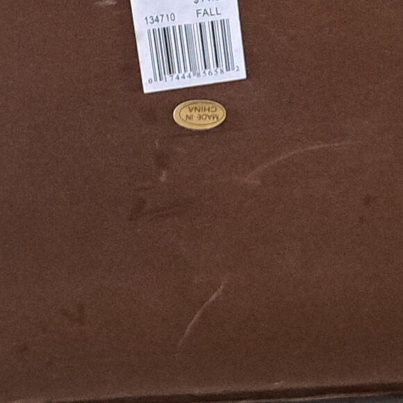 Vintage Distressed Metal Basket Fall Motif Large Ornamental Box with Handles - Picture 7 of 9